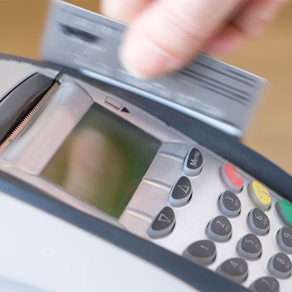 Credit card machine for a merchant cash advance